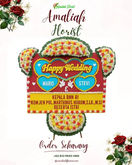 Papan Bunga Pernikahan Teon Nila Serua