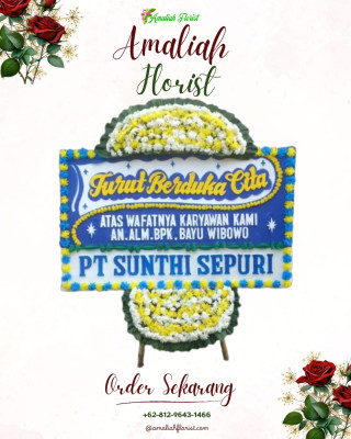 Papan Bunga Duka di Teon Nila Serua